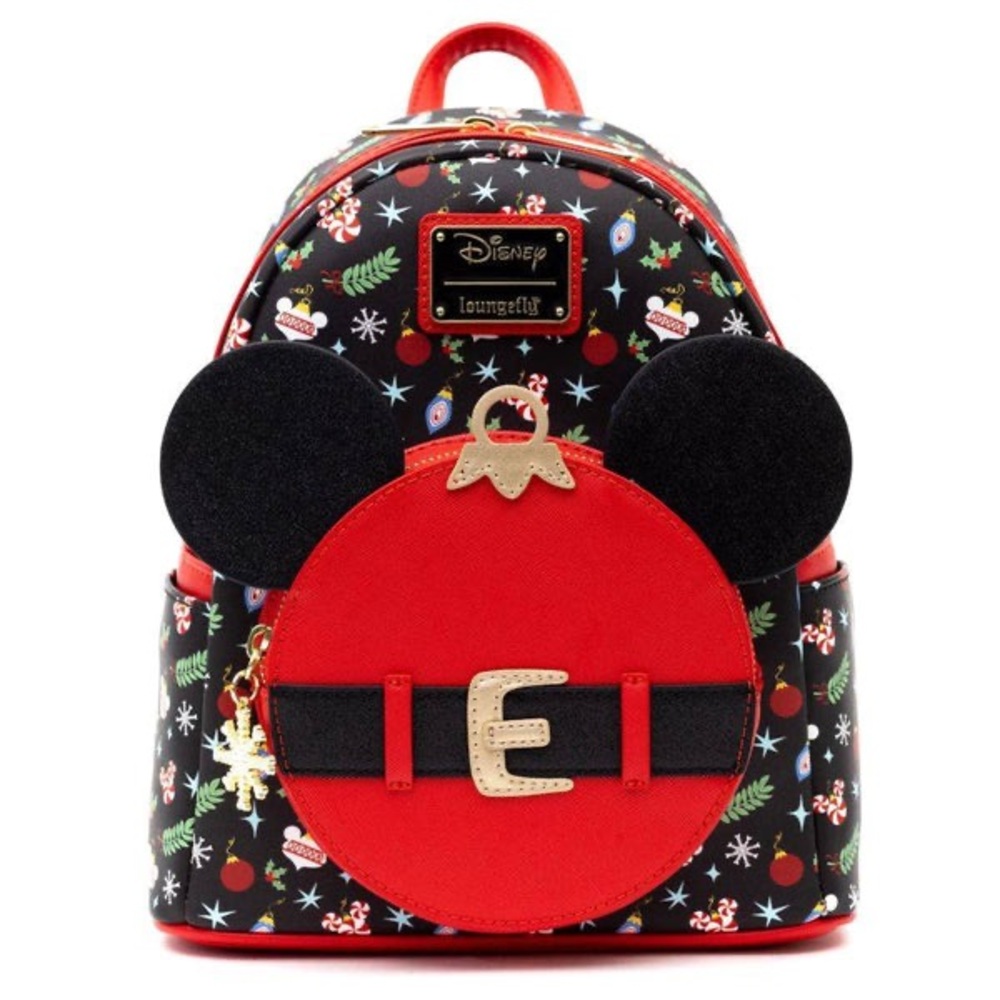 Disney Loungefly Mickey Ornament Christmas Mini Backpack – EUC 💚❤️
